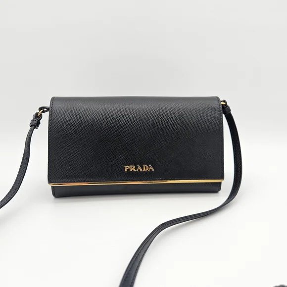 Authentic Prada Saffiano Leather Shoulder Bag #4296M - Picture 1 of 10